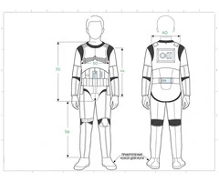 Имперский Штурмовик Star Wars: Костюм для Завоевателей Галактики ростом 140–150 см - 6