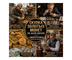 Скупка золотых и серебряных монет, золотых слитков и швейцарских часов премиум-класса по всей Европе