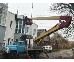 Оренда ліктьової автовишки АГП-18 Бровари по району.