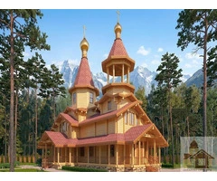 Дерев'яна церква зі зрубу під ключ